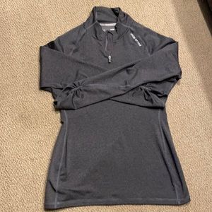 Gray Under Armour zip pullover COLD GEAR LARGE